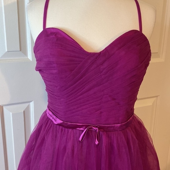 NWOT Raspberry Colored Tulle Dress Size 14 —Perfect Prom Dress - Picture 3 of 9
